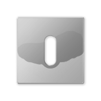 1291/B keyhole escutcheon 50x50x6mm chrome