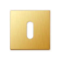 1291/B keyhole escutcheon 50x50x6mm brass gold24k