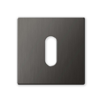 1291/B keyhole escutcheon 50x50x6mm graphite 