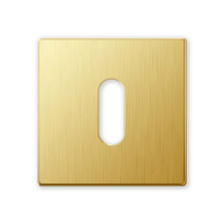 1291/B keyhole escutcheon 50x50x6mm brass satin