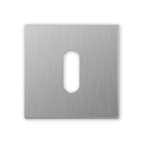 1291/B keyhole escutcheon 50x50x6mm satin chrome