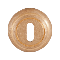 651/B keyhole escutcheon 51x12mm tumbled brass