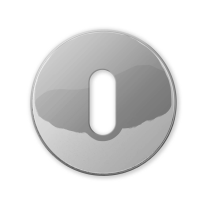 911/B keyhole escutcheon 51x6mm chrome