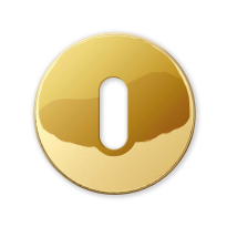 911/B keyhole escutcheon 51x6mm polished brass