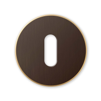 911/B keyhole escutcheon 51x6mm mat bronze