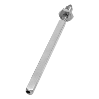 Spindle excentric fixed/rotatable bolt M10x35mm/8x8x120mm suitable for door thickness 74mm