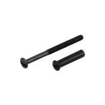 AG0367 wrought iron black sex bolt with sleeve