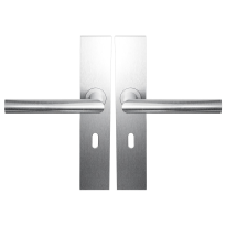 BLA115 door handle on Rectangle Backplate Lock 56