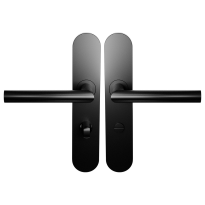 BLA115 door handle on Backplate Bathroom 63/8 Normal Knob<br />
