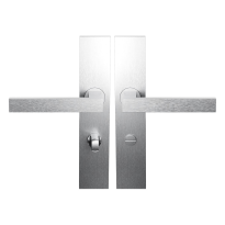 BLA138 door handle on Backplate Bathrooom 63/8 Normal Knob