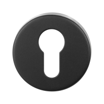 GPF0902-R2 cylinder rose 53x10mm plain black