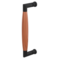 Ika pull handle black/cherry angled 130 mm