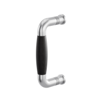 Pull handle Ika satin stainless steel with ebony