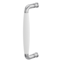 Pull handle Ika satin stainless steel with white 207x63mm