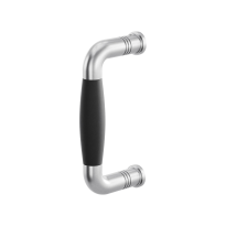 Pull handle Ika satin stainless steel with black
