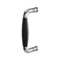 Pull handle Ika polished stainless steel with ebony 157x62mm
