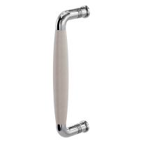 Pull handle Ika polished stainless steel with oak whitewash 207x63mm