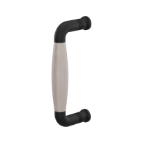 Pull handle Ika black with oak whitewash 157x62mm