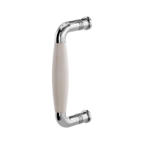 Pull handle Ika polished stainless steel with oak whitewash 157x62mm