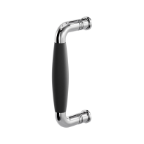 Pull handle Ika polished stainless steel with black 157x62mm
