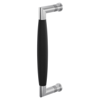 Door pull handle Ika satin stainless steel with black 207x63mm