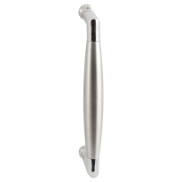 Door pull handle Ika polished stainless steel with satin stainless steel 130x60mm