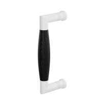Door pull handle Ika white with ebony 157x62mm