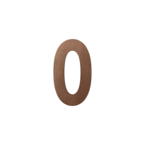 GPF Bronze blend house number 0 L, 200 mm