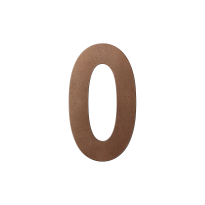 GPF Bronze blend house number 0 XL, 250 mm