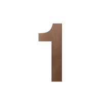 GPF Bronze blend house number 1 XL, 250 mm