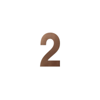 GPF Bronze blend house number 2, 150 mm