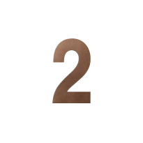 GPF Bronze blend house number 2 L, 200 mm