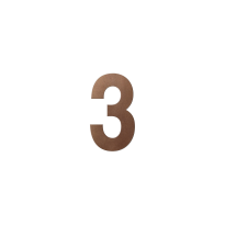 GPF Bronze blend house number 3, 150 mm