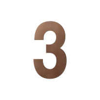 GPF Bronze blend house number 3 XL, 250 mm