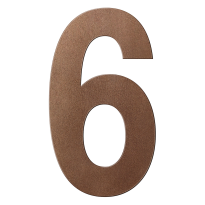 GPF Bronze blend house number 6 XXL, 400 mm