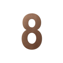 GPF Bronze blend house number 8 XL, 250 mm