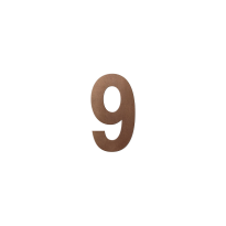 GPF Bronze blend house number 9, 150 mm