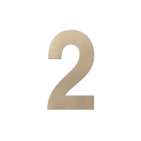 GPF Champagne blend house number 2 XL, 250 mm