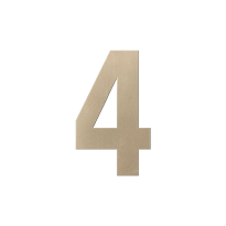 GPF Champagne blend house number 4 XL, 250 mm