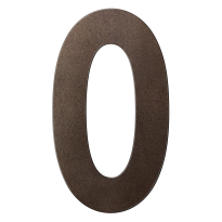 GPF Dark blend house number 0 XXL, 400 mm