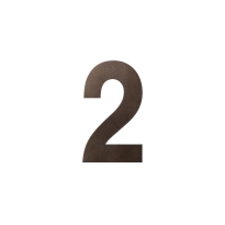 GPF Dark blend house number 2 L, 200 mm