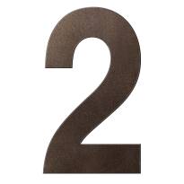 GPF Dark blend house number 2 XXL, 400 mm