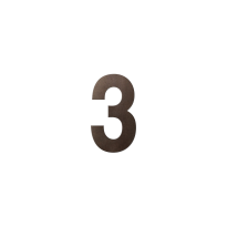 GPF Dark blend house number 3, 150 mm
