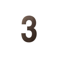 GPF Dark blend house number 3 L, 200 mm