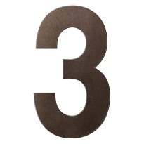 GPF Dark blend house number 3 XXL, 400 mm
