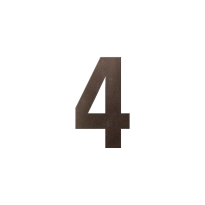 GPF Dark blend house number 4 L, 200 mm