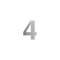 GPF stainless steel satin house number 4, 150 mm