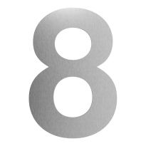GPF stainless steel satin house number 8 XXL, 400 mm