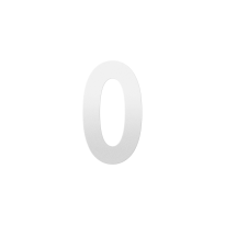GPF white house number 0 L, 200 mm