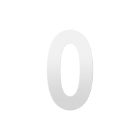 GPF white house number 0 XL, 250 mm